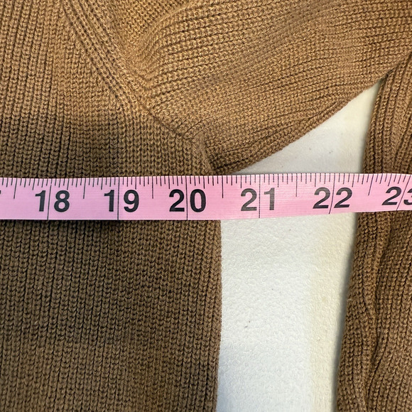 J. Jill Sweater Womens Size L Brown Ribbed Cotton Knit Neutral Minimalist - Picture 5 of 8